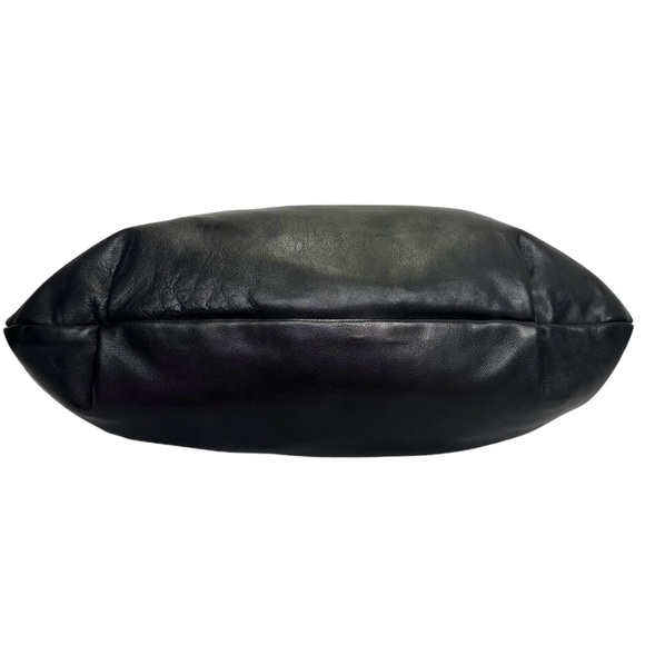 Prada Black Leather Shoulder Hand Bag Satchel Tote Soft Calf Skin Vintage - Picture 9 of 17